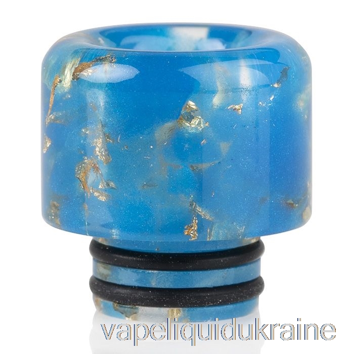 Vape Ukraine 510 Sequins Resin Drip Tip Blue Gold